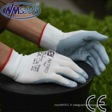 NMSAFETY 13g nylon nitrile gants de travail de travail de bonne qualité